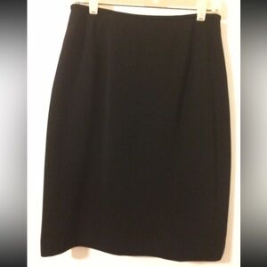 Skirt Career Business Office Black Lined Women’s Size 6P Polyester